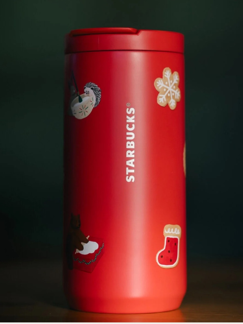Starbucks Red Gingerbread Cookie Insulated Travel Tumbler